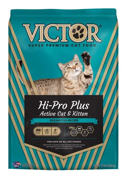 15 Lb Victor Hi-Pro Plus Active Cat & Kitten - Treat
